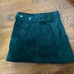 Green Leather Skirt